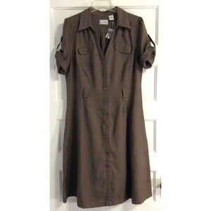 Linen Dress Wn 12 Soft Grey Shirtdress Belted Preppy Quiet Luxury Beach Vacation